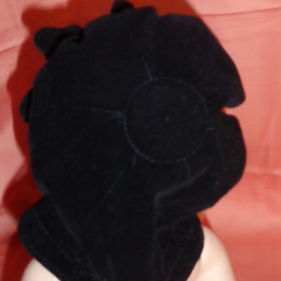 NEW BLACK HANDMADE ADJUSTABLE DRAWSTRING COLONIAL MOB CAP FOR 18" TO 22" DOLLS - Picture 2 of 5